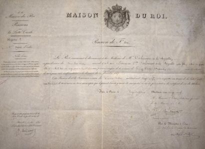 null «MAISON DU ROI» - Pension de la Liste civile - Le Roi LOUIS XVIII, connaissant...