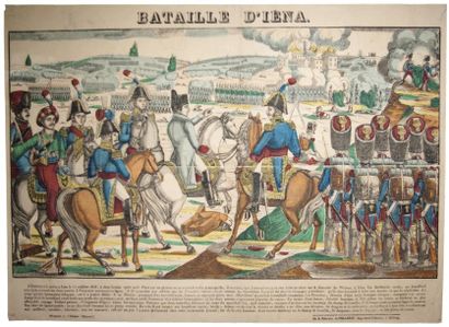null «BATAILLE D'IÉNA» - Imagerie Napoléonienne de 1835 (40 x 55) - De la Fabrique...