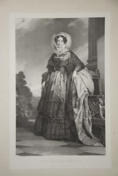 null DUCHESSE D'ORLÉANS - PORTRAIT de «S.A.R. MADAME ADELAÏDE, Princesse d'Orléans»....