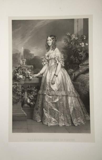null PORTRAIT de «S.A.R. Madame la DUCHESSE DE NEMOURS». 1843. Lithographie par H....