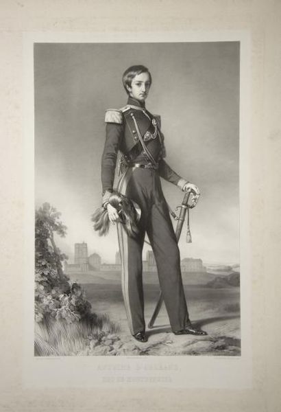 null PORTRAIT de «Antoine D'ORLÉANS, Duc De MONTPENSIER». 1845. Lithographie par...