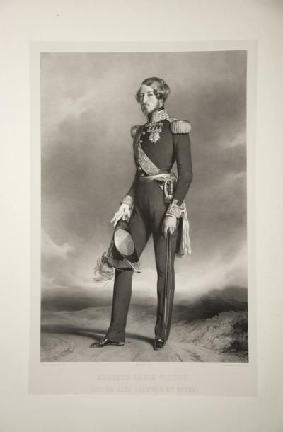 null PORTRAIT de «Auguste Louis Victor, Duc de SAXE-COBOURG ET GOTHA». 1846. Lithographie...