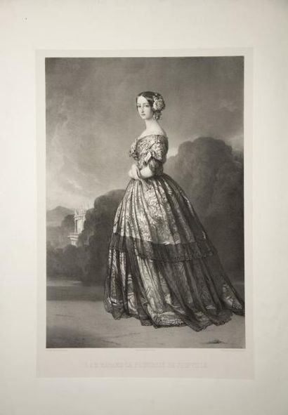 null PORTRAIT de «S.A.R. Madame la PRINCESSE DE JOINVILLE». 1847. Lithographie par...