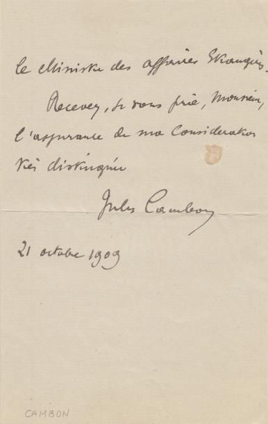 Jules CAMBON (Paris 1845 - Vevey 1935)