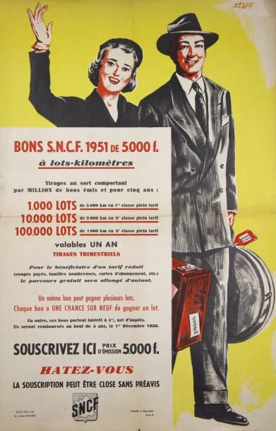SNCF - STARR - BONS S.N.C.F. 1951 de 5000...