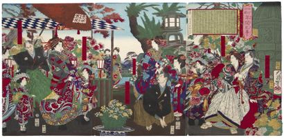 TRIPTYQUE - YOSHITOSHI TSUKIOKA (1839 - 1892)...