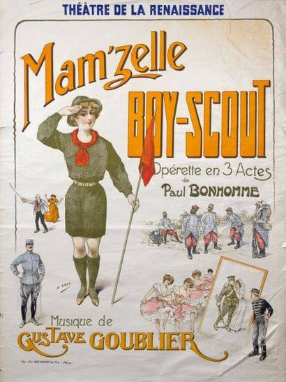 HENRI GRAY BOY-SCOUT - Théâtre de la Renaissance : «Mam'zelle Boy-Scout» - Opérette...