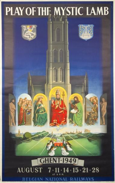 HERMAN VERBAERE GHENT 1949 - «Play of the Mystic Lamb» - Imprimé par Goossens, Bruxelles...