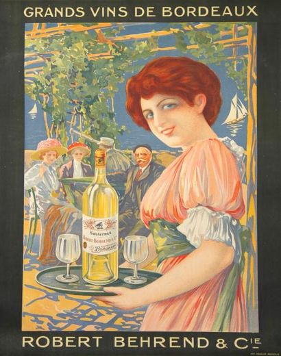 David DELLEPIANE (1866-1932) Grands vins de Bordeaux, SAUTERNES, Robert Behrend &...