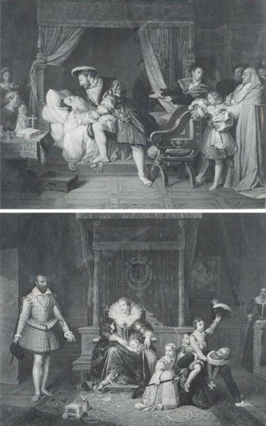 null D’après Ingres, gravé par Richomme

Mort de Léonard de Vinci

Henri IV et ses...