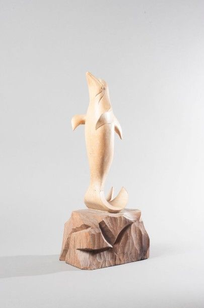 null Ecole Bretonne XXème

Sculpture sur bois « Dauphin sur rocher»

Monogrammé G...