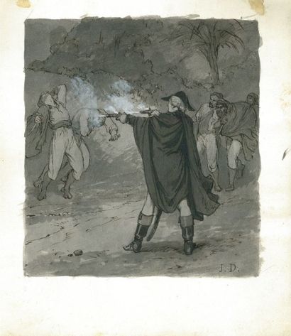 null Jules DIDIER (1831-1892)

Exécution de rebelles

Plume, lavis d’encre et rehauts...