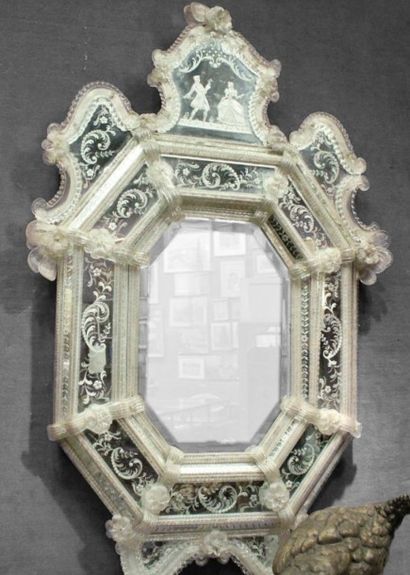 Miroir octogonal. Venise, vers 1950

