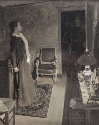 Attribué à Georges Antoine ROCHEGROSSE (1859-1938) Mlle Juliette Dodu, 1896 Huile...
