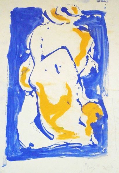 Jean PONS (1913-2005) Composition Abstraite Gouache sur papier, signée en bas à droite...