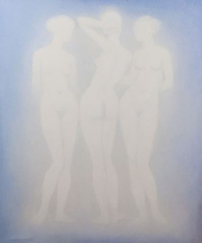 Wasily SITNIKOV (1915-1987) Ecole russe Les trois Grâces Huile sur toile 120 x 100...