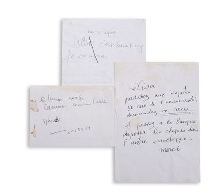 GAINSBOURG Serge (Lucien Ginsburg, dit) [Paris, 1928 id., 1991], auteur-compositeur,...