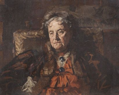 École du XIXe siècle Portrait de femme Huile sur toile 65 x 81 cm