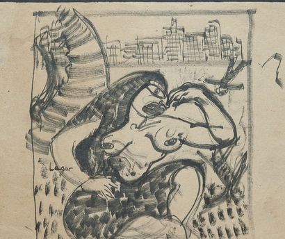 CELSO LAGAR (1891-1966) Femme assise Encre signée au centre à droite 16 x 22 cm (petite...