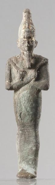 EGYPTE Osiris Bronze et or Egypte, Basse Epoque (711 - 332 av. -J.C) Haut.: 19,6...