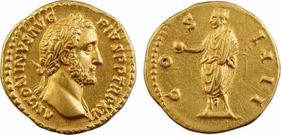  Antonin le Pieux, aureus, Rome, 152-153 - A/ANTONINVS AVG - PIVS PP TR P XVI - Buste,...
