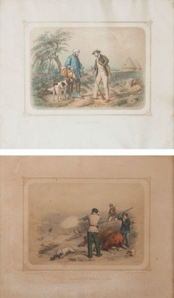 François GRENIER (1793-1867) Un chien à l’essai...