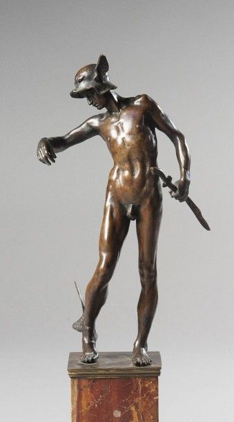 null Mercure l’épée à la main. Bronze, épreuve du XIXe siècle. Haut. : 34 cm
