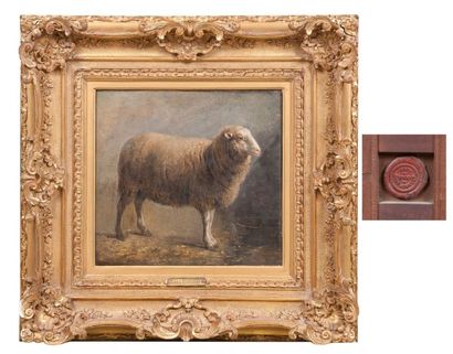 null Bonheur Rosa (1822 – 1899) : « Mouton » Huile sur toile signée. 

34 x 36 c...