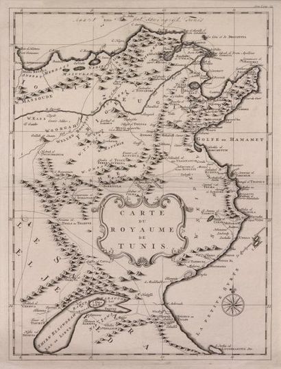 CARTE du Royaume de TUNIS - XVIIIe - (55...