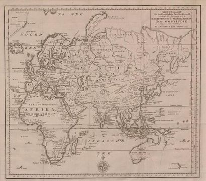 null CARTE de l'Afrique, l'Europe, l'Asie et l'Océanie - Amsterdam - Tirion, 1753...