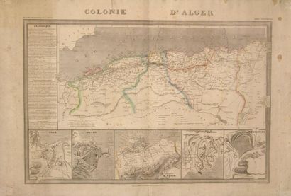 CARTE DE L'AFRIQUE DU NORD - «Colonie d'ALGER»...
