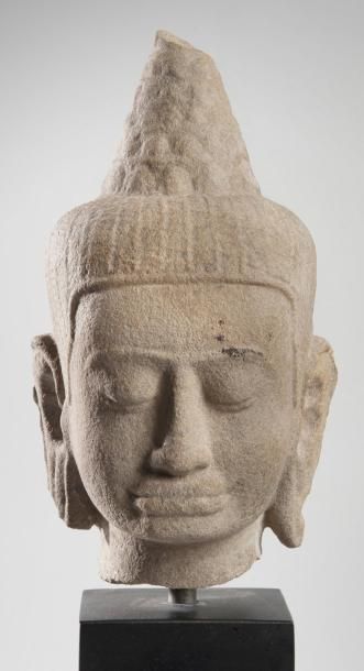 Tête de Bouddha, Thailande, Lopburi, royaume...