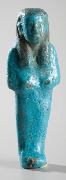null Oushebti Egypte, III è P. I. (1069 - 664 av. J.-C.) Oushebti anépigraphe, coiffe...