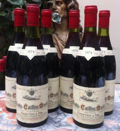 null 6 Bouteilles Nuits-Cailles 1974 Morin Père & Fils