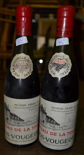 null 1 demi bt Clos Vougeot Château de la Tour 1959 Morin Père & Fils, étiquette...