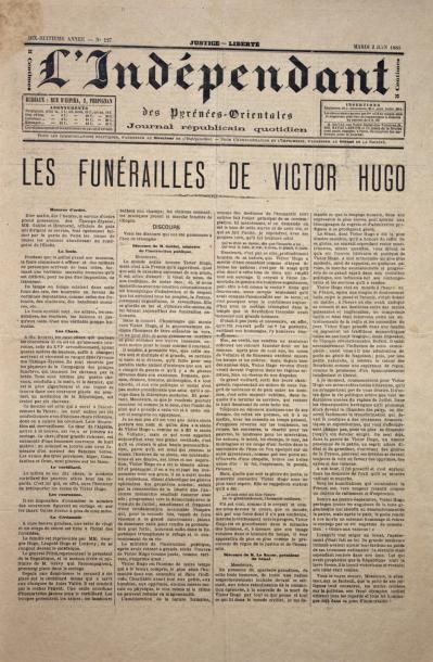  (LA MORT DE VICTOR HUGO) «Les Funérailles de VICTOR HUGO» «VICTOR HUGO et le Panthéon»... Gazette Drouot