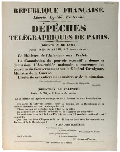 null (HAUTES-ALPES) - PARIS, RÉVOLTE DES OUVRIERS DES ATELIERS NATIONAUX DU CHAMP-DE-MARS...