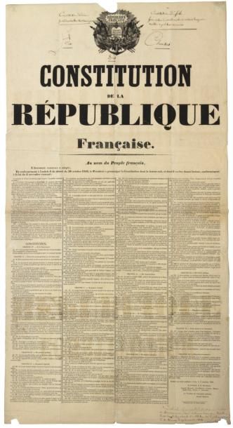 null (CONSTITUTION de 1848 - DOUBS) - «CONSTITUTION de la République Française adoptée...