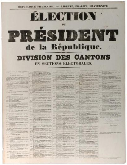 null SAONE-ET-LOIRE - ÉLECTION DU PRÉSIDENT DE LA RÉPUBLIQUE - Division des Cantons...