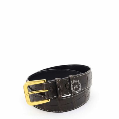 Harold SHERMAN Harold SCHERMAN. CEINTURE "Merlin" pour Homme en crocodile chocolat,...