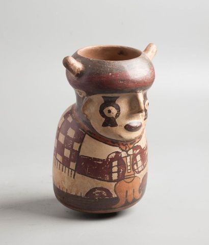 null Vase anthropomorphe.

Terre cuite polychrome.

Mexique. Culture Nazca, vers...