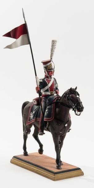 G. FOUILLÉ Cavalier du 1er chevau-léger lancier polo­nais du 1er Empire. Figurine...