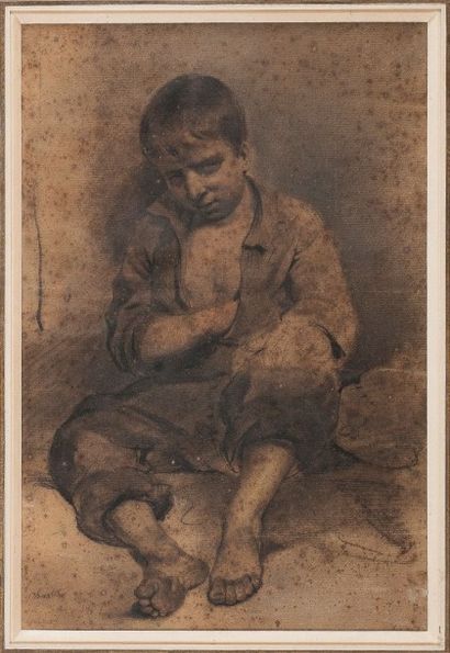 null Nicolas Toussaint CHARLET
(Paris 1792 – 1845)
« Jeune mendiant assis endormi...