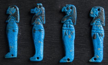 null Amulettes: quatre fils d'Horus. Nouvel Empire (1550 - 1069 av. J.-C.) Série...
