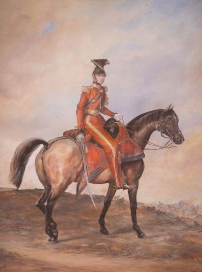 LAMI Eugène (1800-1890) PORTRAIT ÉQUESTRE DU DUC DE NEMOURS

1830 

Figuré à cheval...