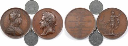 null Prise de Constantine en 1837 : 4 médailles dont la médaille de Borrel 1838,...