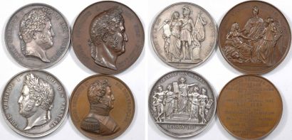 null Louis-Philippe Ier, occupation de l'Algérie en 1838, et 4 médailles variées...