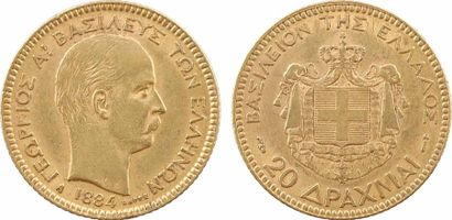null Grèce, Georges Ier, 20 drachmes, 1884 Paris - TTB+ - - Or - 21,0 mm - 6,43 g...