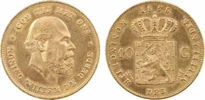 null Pays-Bas (Royaume des), Guillaume III, 10 florins, 1875 Utrecht - SUP - - Or...