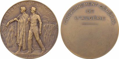 null Algérie, Centenaire de l'Algérie, par G. Beguet, 1930 Paris - SUP+ - - Bronze...